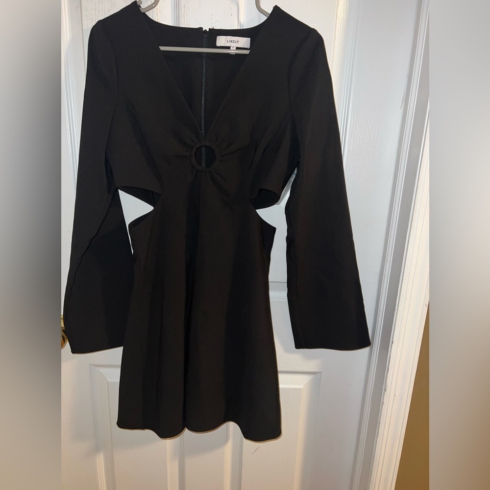 NWOT: Likely Black Cut-Out Mini Dress - Picture 4 of 5